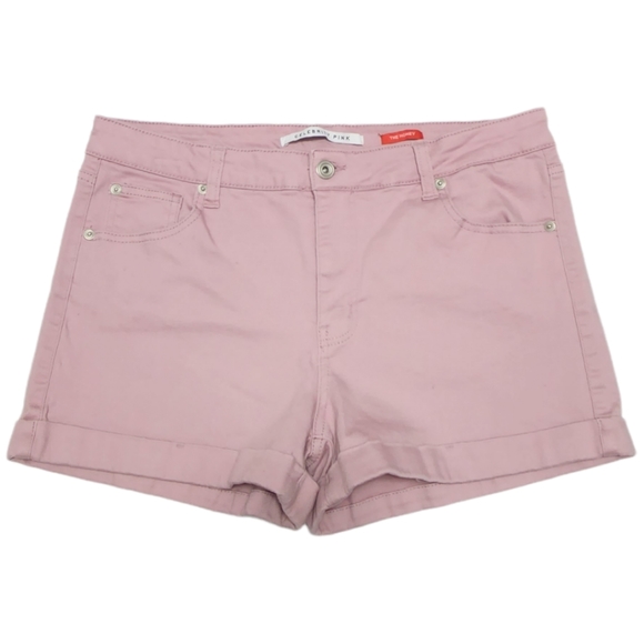 Celebrity Pink Pants - Celebrity Pink Honey mauve midrise cuffed denim shorts size 13